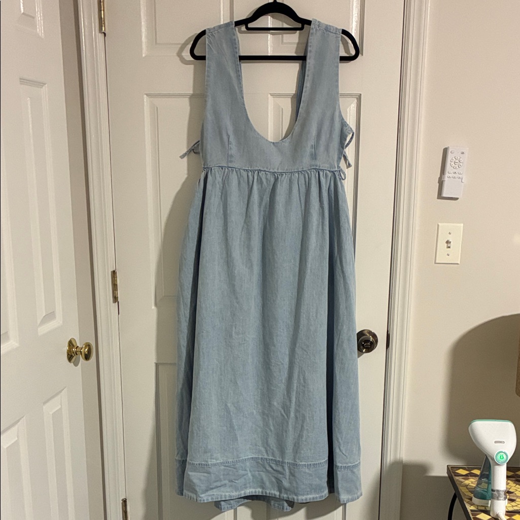 Free People Light Blue Sleeveless Denim Dress